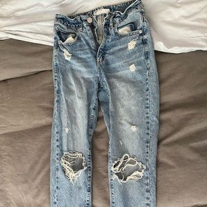 Garage ripped mom jeans